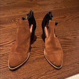 Jeffrey Campbell Brown and Black Ankle Booties